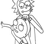 Kolorowanka Rick i Morty do druku dla dzieci.