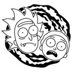 Kolorowanka Rick i Morty do wydrukowania dla dzieci.