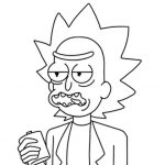 Kolorowanka Rick i Morty dla dzieci do wydrukowania.