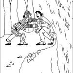 Kolorowanka Sherlock Holmes i Dr Watson w górach do druku.