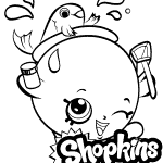 Kolorowanki do wydrukowania z postaciami Shopkins dla dzieci.