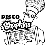 Kolorowanki do wydrukowania z postaciami Shopkins dla dzieci.