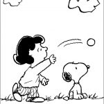 Kolorowanka Snoopy i Charlie Brown do druku dla dzieci.