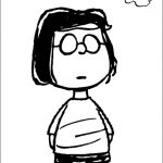 Snoopy z okularami, w chmurach, do druku dla dzieci.