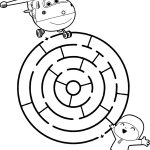 Kolorowanka z samolotem Super Wings i dzieckiem do wydrukowania.