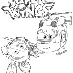 Kolorowanki do wydrukowania z bohaterami Super Wings dla dzieci.