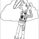 Kolorowanka Woody z Toy Story do druku dla dzieci.