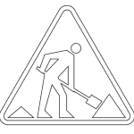Kolorowanki znaków drogowych do druku dla dzieci.