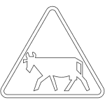 Kolorowanki do wydrukowania znaków drogowych dla dzieci.