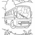 Prosta kolorowanka autobusu do wydrukowania dla dzieci.