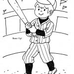 Dziecko w stroju baseballowym trzyma kijek na boisku.