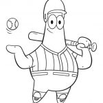 Kolorowanka baseball dla dzieci do druku i kolorowania.