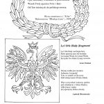 Kolorowanki do wydrukowania z godłem Polski i orłem białym.