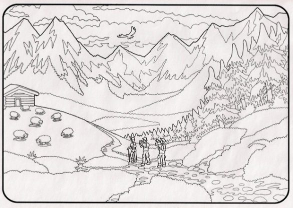 góry, górale – kolorowanka (27)