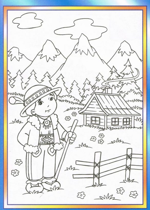 góry, górale – kolorowanka (52)