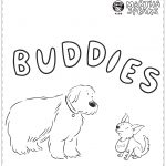Kolorowanki do wydrukowania z psami dla dzieci, Buddies, Marta mówi.