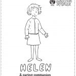 Kolorowanka Helen z serialu Marta mówi dla dzieci do wydrukowania.
