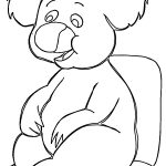 Prosta kolorowanka koala do wydrukowania dla dzieci.