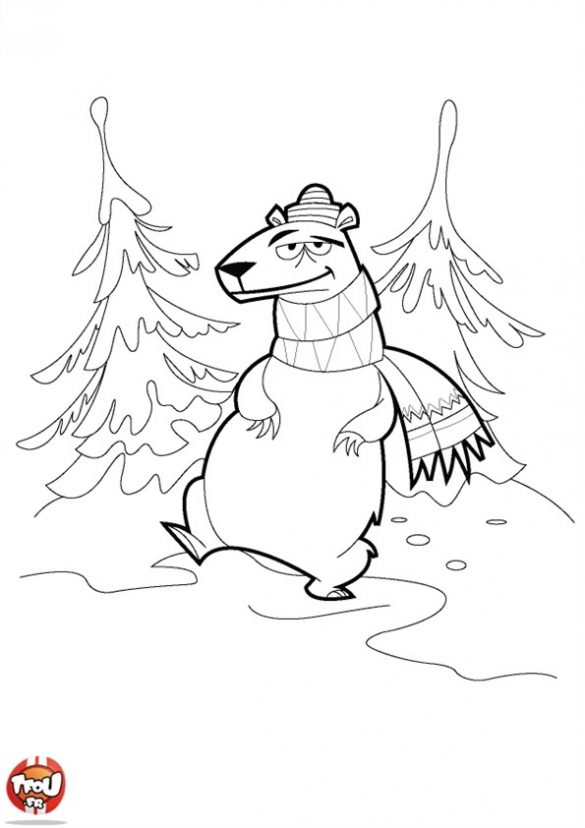 miś polarny – kolorowanka (4)