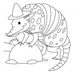Dinozaur w czerni i bieli do kolorowania dla dzieci.