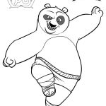 Panda z filmu Pando w stylu kreskówkowym do kolorowania.