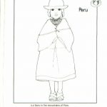 Kolorowanka dziewczynki z Peru do wydrukowania i pokolorowania.
