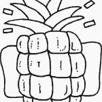 Prosta kolorowanka ananas do wydrukowania dla dzieci.