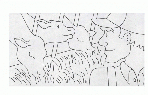 produkcja mleka, jedzenie – kolorowanka (1)