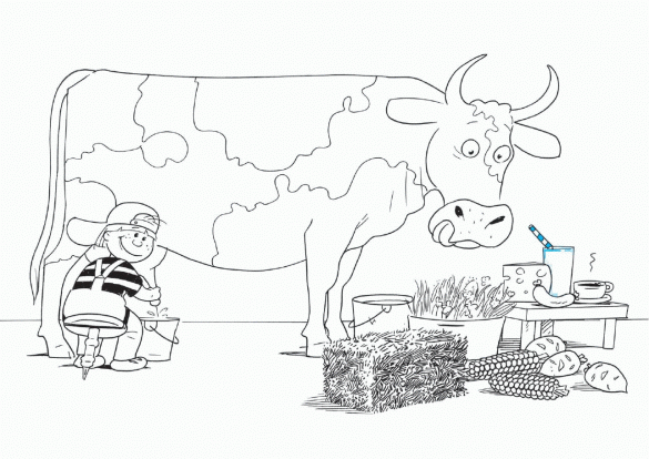produkcja mleka, jedzenie – kolorowanka (30)