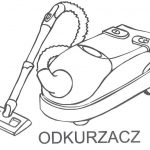 Prosta kolorowanka odkurzacz do wydrukowania dla dzieci.