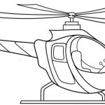 Prosta kolorowanka helikopter do wydrukowania dla dzieci.