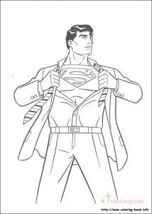 Superman pod garniturem – kolorowanka Superman odsłaniający kostium pod garniturem - kolorowanka do druku