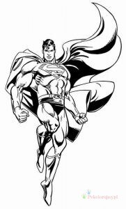 Superman gotowy do akcji – kolorowanka Superman gotowy do akcji - kolorowanka do druku