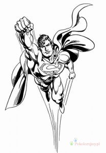 Superman gotowy do lotu – kolorowanka Superman gotowy do lotu - kolorowanka do druku