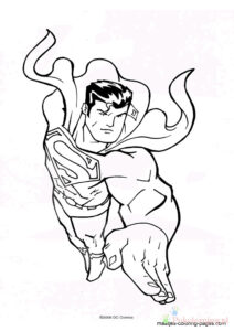 Superman – klasyczny rysunek – kolorowanka Superman - klasyczny czarno-biały rysunek - kolorowanka do druku
