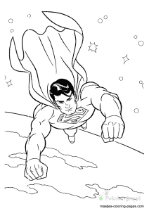 Superman w locie z emblematem – kolorowanka Superman w locie z emblematem - kolorowanka do druku