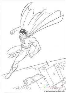 Superman nad miastem – kolorowanka Superman nad miastem - kolorowanka do druku
