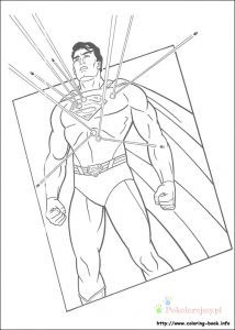 Superman – pełna postać – kolorowanka Superman w pełnej postaci - kolorowanka do druku