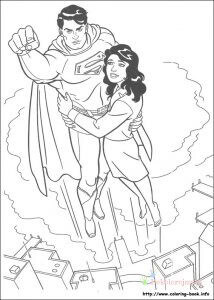 Superman i Wonder Woman – walka – kolorowanka Superman i Wonder Woman w walce - kolorowanka do druku