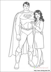 Superman i kobieta – kolorowanka Superman z kobietą - kolorowanka do druku