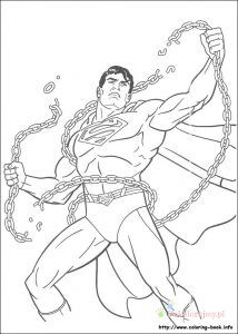 Superman z łańcuchami – kolorowanka Superman z łańcuchami - kolorowanka do druku