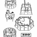 Zestaw zwierząt z zoo do kolorowania dla dzieci.