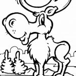 Łoś do kolorowania, ilustracja do wydrukowania dla dzieci.