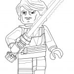 Kolorowanka Anakin Skywalker z mieczem świetlnym dla dzieci.