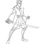 Szablon do kolorowania Anakin Skywalker z Gwiezdnych Wojen.