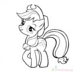 Kolorowanka Applejack z My Little Pony do druku dla dzieci.