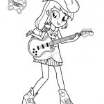 Kolorowanka Applejack z gitarą do druku dla dzieci.