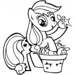 Kolorowanka Applejack z My Little Pony do wydrukowania.
