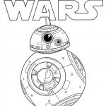 Szablon do kolorowania BB-8 z filmu Star Wars dla dzieci.