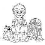 Kolorowanka BB-8 i droidy z Gwiezdnych Wojen do druku.